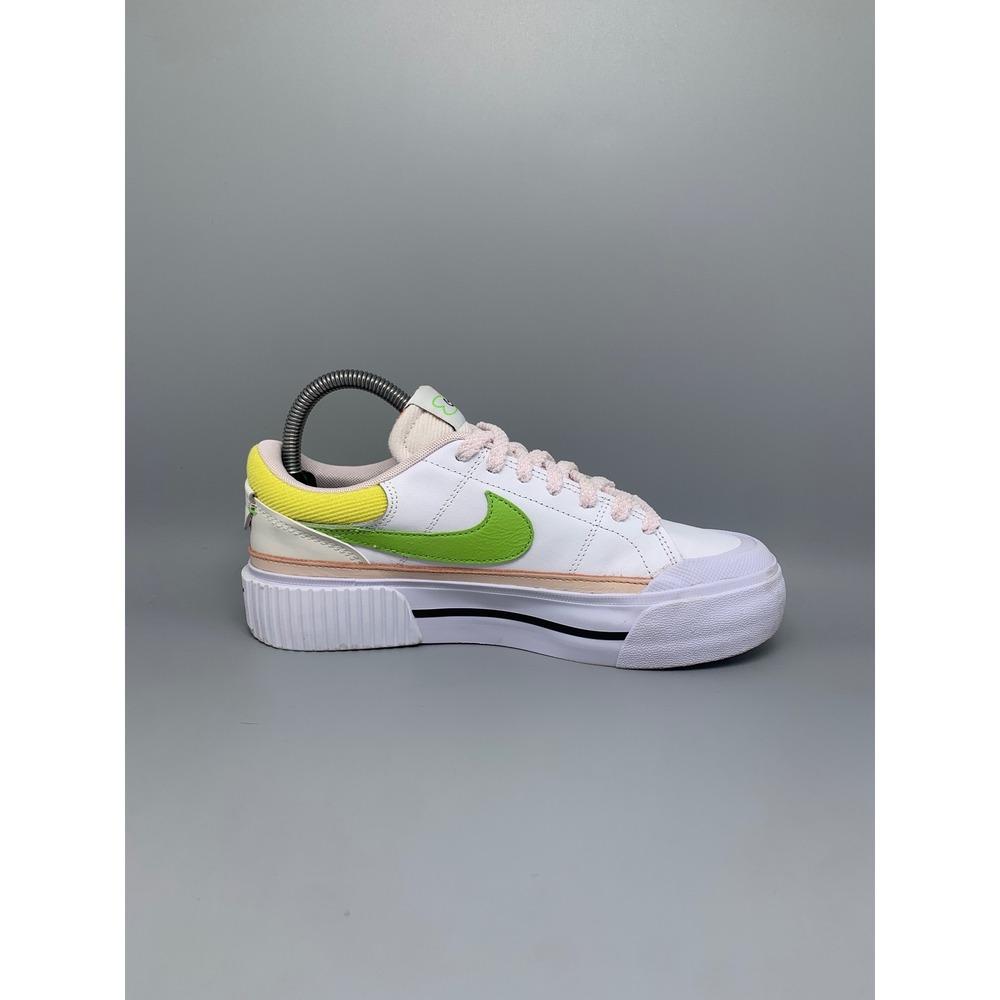 Nike Court Legacy Lift White Green Pink Shoes FD0872-100 Womens Sz 7.5 - Picture 7 of 10